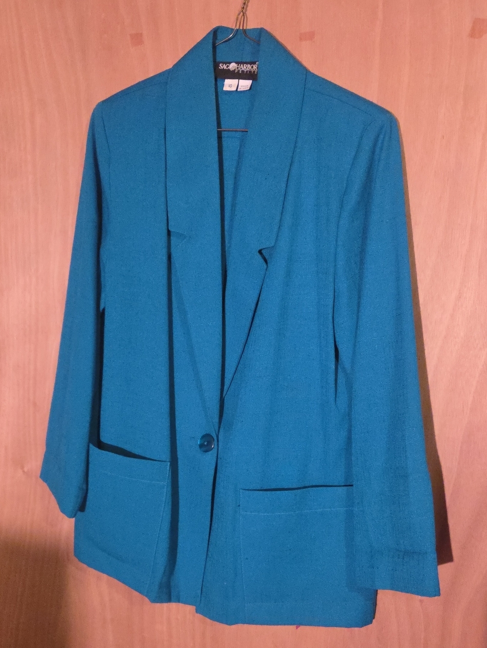 Sag Harbor Teal Single-Button Blazer